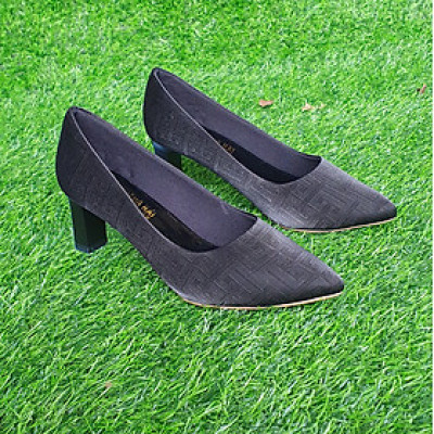 Giày cao gót 6cm Trường Hải da mềm 2 màu Đen, trắng CG125