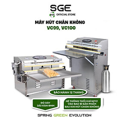 Máy hút chân không công nghiệp VC99 - Hàng chính hãng SGE. Dùng hút được mọi loại túi, tốc độ cao, phù hợp cho shop kinh doanh, doanh nghiệp