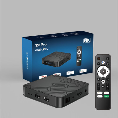 Android Tivi Box Z8 Pro - Ram 2G - Android TV 12.0 - Bluetooth 5.0 - Netflix - Remote Tìm Kiếm Giọng Nói - Hàng Nhập Khẩu