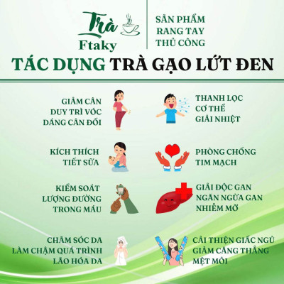 Trà Gạo Lứt Đậu Đen Túi Lọc Sao Thơm, Hỗ Trợ GiảmCân, Làm Đep Da, Chống Lão Hoá, Tiểu Đường,