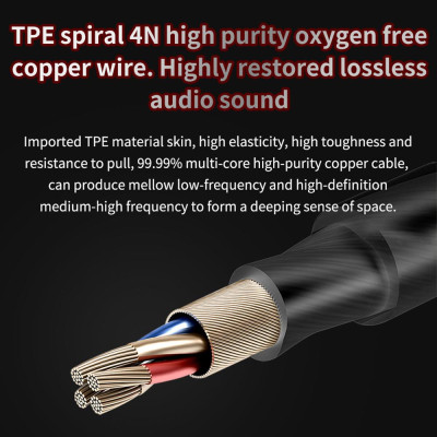 Tai nghe thể thao  để chạy với micrô 3,5 mm phổ thông HiFi QKZ AK6 