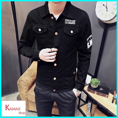 Áo khoác jeans nam màu đen KM901262