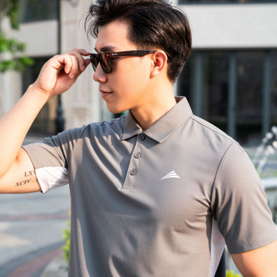 Áo Polo Nam Cổ Bẻ, Phối Nách, Xẻ Tà ALLPUR Công Nghệ Coolmax Siêu Mát - Chống Nhăn - Ngăn Mùi - Màu Xám