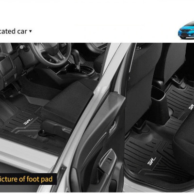 Thảm lót sàn xe ô tô HONDA CRV 2023 Nhãn hiệu Macsim 3W chất liệu nhựa TPE đúc khuôn cao cấp - màu đen