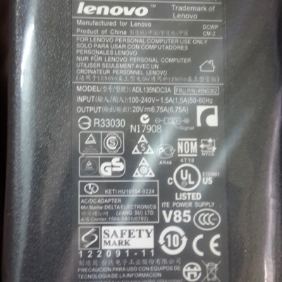 Adapter sạc laptop Lenovo135w đầu tròn kim, dùng cho laptop lenovo thinkpad X201,X220,X230,T410,T420, T420s,T430,T430s, T510,T520, T530, W510, W520, W530 - Hàng chính hãng