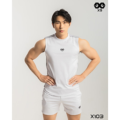 Áo Ba Lỗ Thể Thao 2 Sọc Nam Mẫu Tanktop Tập Gym Chạy Bộ Cầu Lông - X103 - X9 Sportswear