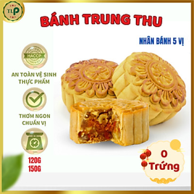 Bánh Trung Thu TLP | 5 Loại Nhân Truyền Thống (Thập Cẩm, Đậu Xạnh, Khoai Môn, Dừa, Trà Xanh)