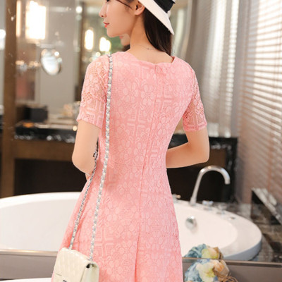 Đầm Ren Tay Ngắn Cổ Gợn Sóng DN089 MayHomes Kiểu Dáng Xinh, Gợi Cảm, Vải Bền Đẹp, Đường May Khéo Léo