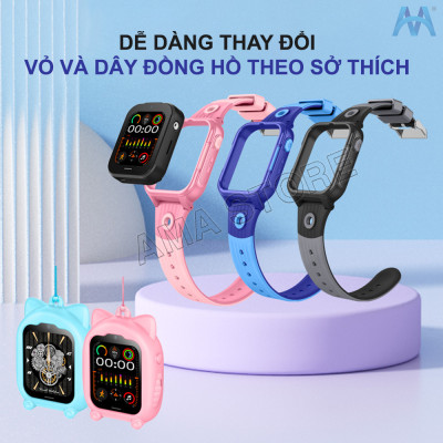 Đồng hồ Thông minh Android lắp sim 4G nghe gọi độc lập Định vị Google Map có CHPlay Tải App Kết nối Wifi Dành cho Trẻ em Nam Học sinh Người lớn Model D38-X3 Hàng nhập khẩu