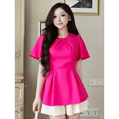 Quần kem xếp ly NGADO , quần short nữ , quần công sở