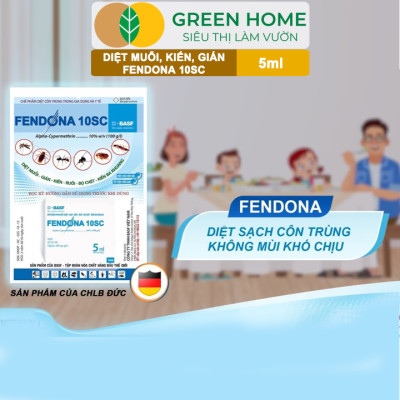 Thuốc Diệt Muỗi Greenhome, Fendona 10sc, Gói 5ml, Hiệu Quả, Không Mùi, Dễ Dùng, Diệt Gián, Ruồi, Kiến Ba Khoang