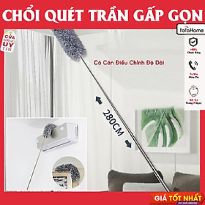 Chổi Quét Trần Nhà Có Điều Chỉnh Độ Dài Tới 2,8m Cây Phất Trần Quét Mạng Nhện, Lau Bụi Bẩn