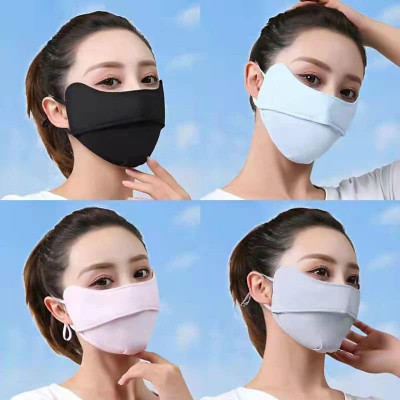 Khẩu Trang Vải Thun, Chống Nắng, Chống Tia Cực Tím UV UPF50+ Có Nút Chỉnh Dây