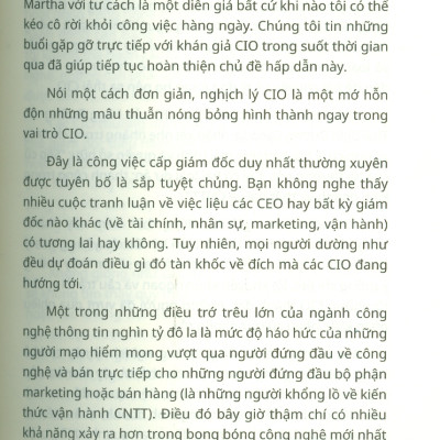 Nghịch Lý CIO  - Hóa Giải Các Mâu Thuẫn Của Lãnh Đạo IT (The CIO Paradox - Batting the Contradictions of IT Leadership) - Martha Heller; Vũ Cẩm Thanh dịch