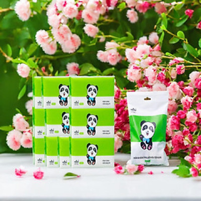 [10 tặng 30] combo 10 bịch khăn rút 50 tờ mềm mại cho làn da bé tặng 30 viên khăn 24x30 cm tiện dụng cho gia đình