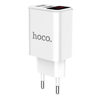 Củ sạc Hoco C63A 2 Cổng Có Đèn Led - Hàng Chính Hãng 