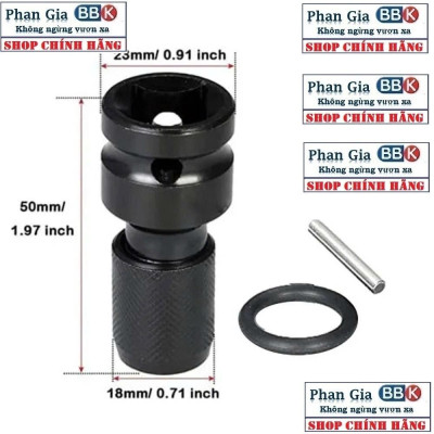 Đầu Chuyển Bulong 1/2 Sang Bắn Vít Lục Giác - Dùng cho máy siết bulong chuyển sang bắn vít