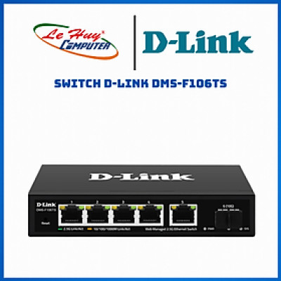 Bộ Chia Mạng Switch D-Link DMS-F106TS 5 Cổng 2.5G và 1 Cổng SFP+ - Hàng Chính Hãng
