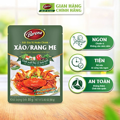 Gia Vị Xào/ Rang Me Barona 80g ướp ngon chuẩn vị không cần nêm nếm