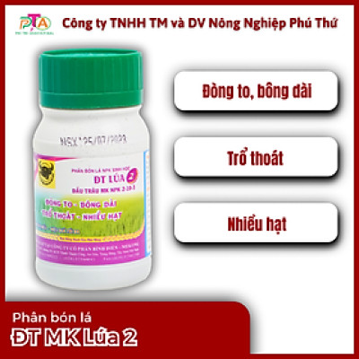Phân bón lá NPK Sinh Học Đầu Trâu MK-Lúa 2 (2-10-3) - chai 100ml