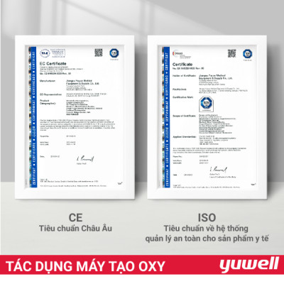 Máy Tạo Oxy Y Tế 93% Yuwell 9F-5AW - Hỗ Trợ Bệnh Nhân Suy tim, Suy phổi, Rối loạn hô hấp - Bảo Hành 1 Năm