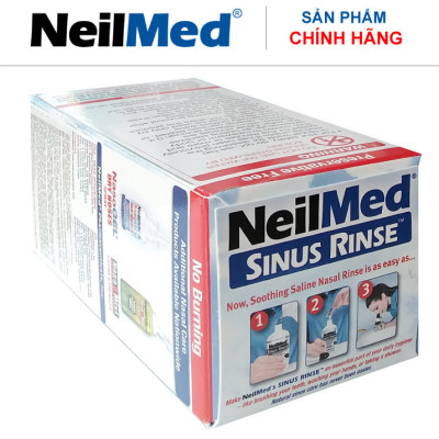 Bình (Bộ Dụng Cụ) Rửa Mũi Xoang Người Lớn NeilMed SinusRinse Adult Kit -Xuất Xứ Mỹ(1 bình + 10 gói)