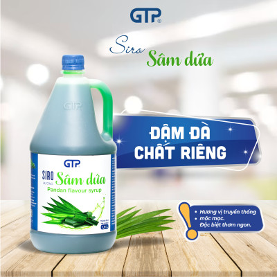 Siro Sâm dứa GTP - Chuyên dùng pha chế: Trà sữa, Trà trái cây, Cocktail, Mocktail…