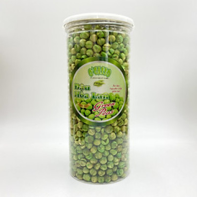 Đậu hà lan sấy giòn vị muối hộp nhôm nắp bạc 500g