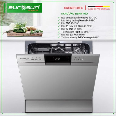 Máy rửa bát EUROSUN SKS60E08EU - HÀNG CHÍNH HÃNG 