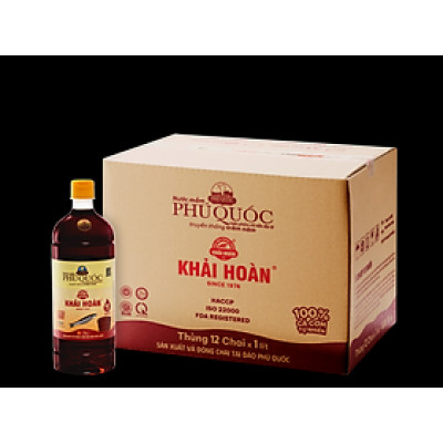 Đặc Sản Phú Quốc - Nước Mắm Phú Quốc Khải Hoàn 43 Độ Đạm Chai Nhựa 1L - Ocop 5 Sao