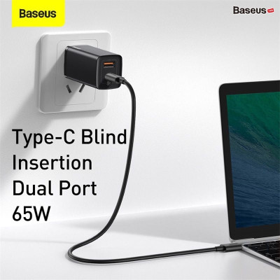 Củ sạc siêu nhanh, nhỏ gọn Baseus GaN2 Lite Quick Charger 65W - Hàng chính hãng