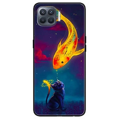 Ốp lưng dành cho Oppo A93 - F17 Pro mẫu Mèo Và Cá