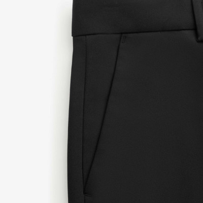 Quần Âu Nam ROUTINE Twill Ống Ôm Xếp Ly Trơn Form Slim Crop - ROUTINE 10F23PFO001R1