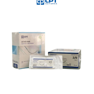 Chỉ phẫu thuật không tiêu CPT Caresilk Silk số 2/0 - S30E24