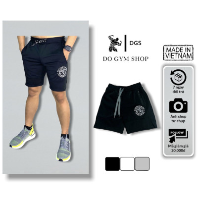 Quần thun nam thể thao DO GYM SHOP logo thêu thun poly 4 chiều thoáng mát