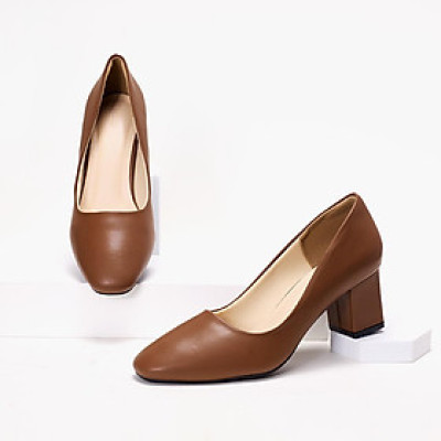 Giày nữ gót trụ BASSIC 5p PN22035