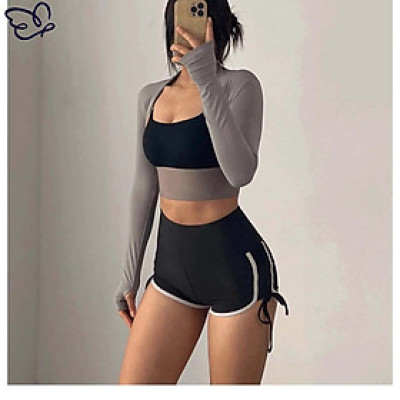 Áo khoác thể thao dáng ngắn nhẹ, nhanh khô cho nữ