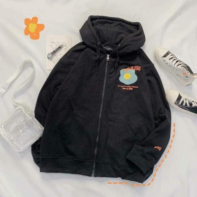 Áo Khoác Hoodie Nỉ Ngoại EGG 2 Màu ( kèm ảnh thật )