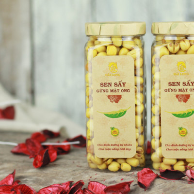 Combo Sen Sấy Gừng Mật Ong Hải Long (230g) + Mãng Cầu Sấy Dẻo Hải Long (120g)